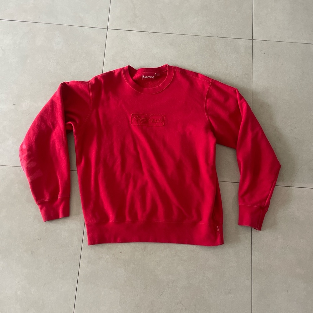 red supreme sweater